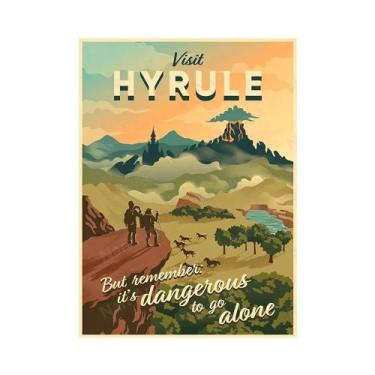 Imagem de Arte De Parede Em Canvas Moderna De Paisagem De Viagem Zelda, Floresta