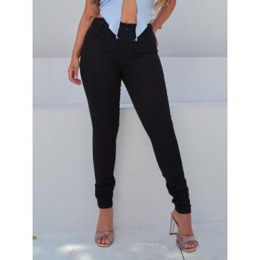 Imagem de Calça Skinny Feminina Preta cintura alta com Elastano - Faraya Jeans, 