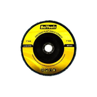 Imagem de Disco Flap Cônico 7 Polegadas Para Metal Grão 40 Beltools