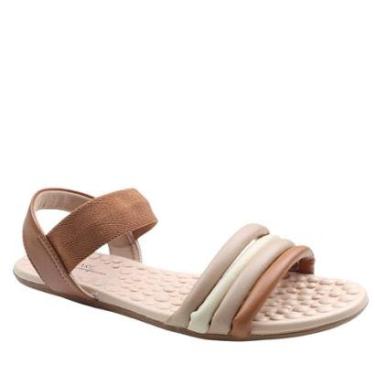 Imagem de Sandália Feminina Ortopédica Modare Tiras Conforto 7163.110 - Bege Camel - 38-Feminino