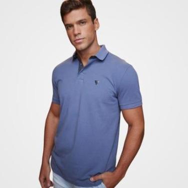 Imagem de Camisa Polo Triton Masculina Cinza Manga Curta 100% Algodão-Masculino