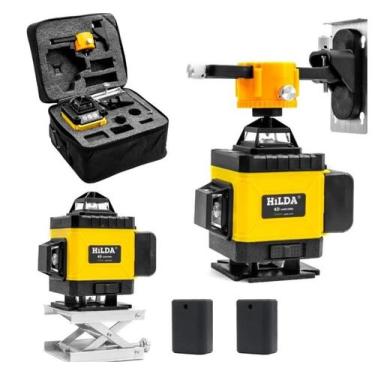 Imagem de Nível Laser 16 Linhas 4d Hilda Prof. 2 Bateria com Suporte