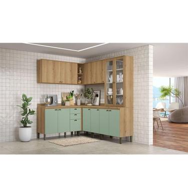 Imagem de Cozinha Modulada Finesse Ambiente Composição 34 Capuccino Menta - Thb