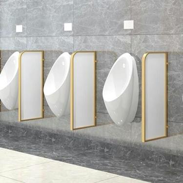 Imagem de pcagfaajmh Divisória de vaso sanitário montada na parede para mictórios masculinos, tela de mictório, divisória de banheiro, divisória de quarto, divisória de urinol, painel de cubículo