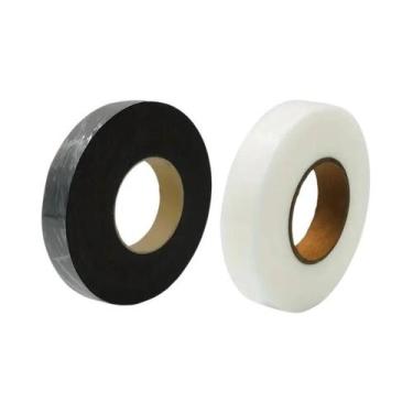 Imagem de Tecido De Entretela Dupla Face Preto E Branco, Fita Termocolante Para 