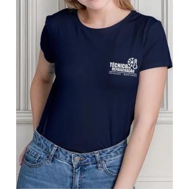 Imagem de Camiseta Camisa Algodão Feminina Masculina Adulto Uniforme Profissiona