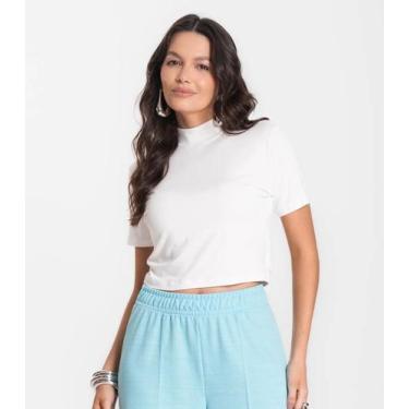 Imagem de Blusa Cropped Feminina Select Bege, M, Bege