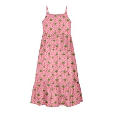 Imagem de Vestido Alcinha Infantil Menina Tropical Rosa Alakazoo-Feminino