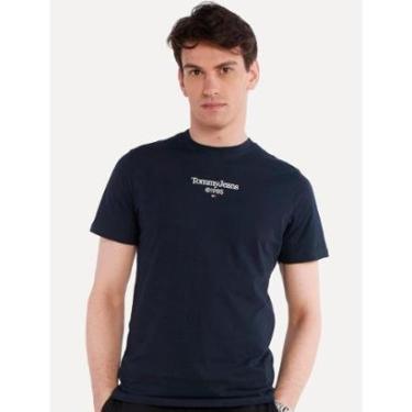 Imagem de Camiseta Tommy Jeans Masculina Regular TJ 85 Entry Azul Marinho-Masculino