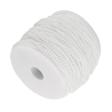Imagem de AUNMAS Rolo de 100 Metros de Fio de Pérola de Imitação de 2,5 Mm, Guirlanda de Artesanato de Casamento Em Material ABS para Decoração de Casa de Natal e Fabricação de Joias (Branco)