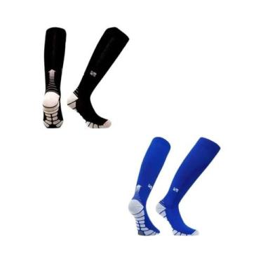 Imagem de Meias De Compressão Masculinas (2, 3 Ou 4 Pares) Para Corrida E Varize