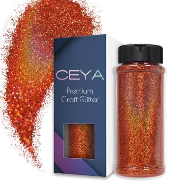Imagem de Ceya 3,5 oz/100 g Glitter Ultra Fino em Pó Bronze Glitter Holográfico Glitter Laser 1/125 cm 0,3 mm para Slime Epóxy Resin Craft Tumbler Jewelry Nail Art Festival Maquiagem Scrapbook Pintura Cartões de Casamento