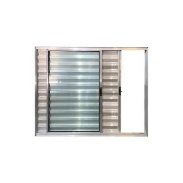 Imagem de Janela Veneziana 3 Folhas Alumínio Brilhante 100x150 - Brecorimo