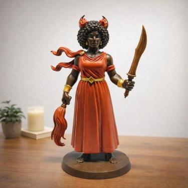 Imagem de Estátua Orixa Iansã Umbanda Imagem 13 Cm Decoração Em Resina - Veluar