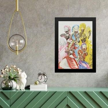Imagem de Quadro Candomblé Orixás Mulheres Reunidas 45X34Cm - Vidro