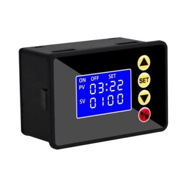 Imagem de Temporizador Digital Programável 12V 24V AC 110V 220V Com Relé De Cont