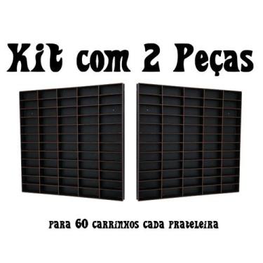 Imagem de 2 Unidades Estante Para Carrinhos Expositores Para Coleções - Mdf Stor