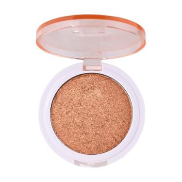 Imagem de Paleta de maquiagem iluminadora para blush, contorno, sombra, rosto ou olhos, brilho brilhante, pó prensado em mousse cremosa, intensamente pigmentado, glitter brilhante (B03-03# Champagne Gold)