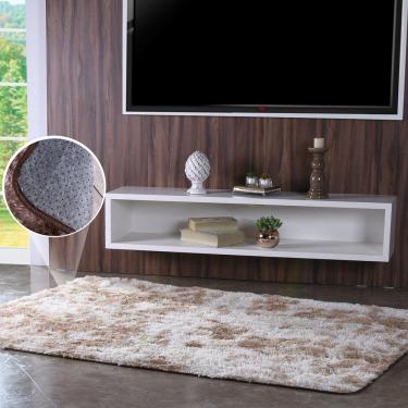 Imagem de Tapete Fluffy Para Sala 100% Poliester 140x200cm Beige Mescla