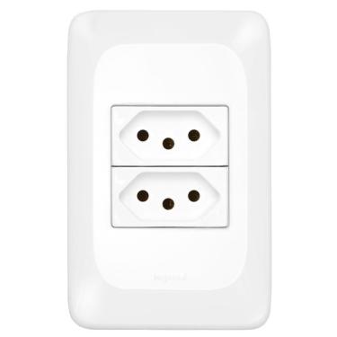 Imagem de 2 Tomadas 2p+t 10 Ampères 4x2 - Lgx303 - Pial 2 Tomadas 2p+t 10a 4x2 Pial Pop - Lgx303 - Pial
