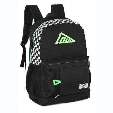 Imagem de Mochila de Costas Juvenil LOUD Luxcel Preto Verde MS50241LD-Unissex