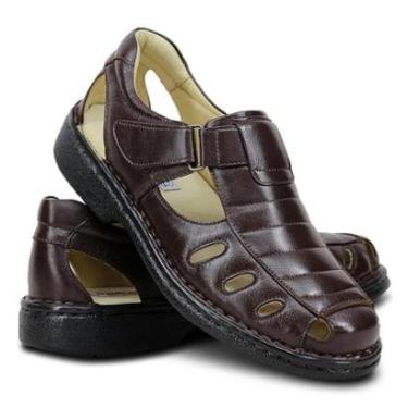 Imagem de Sandália Couro Masculina Conforto-Masculino