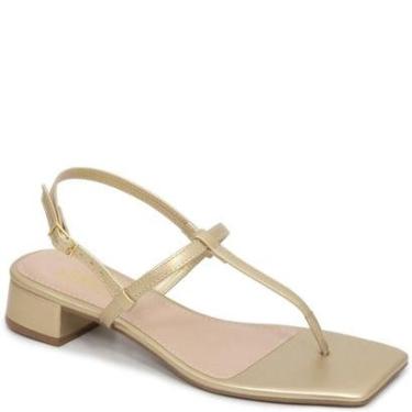 Imagem de Sandália Feminina Salto Bloco T-Strap Sapato Show 823415699-Feminino