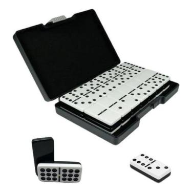 Imagem de Dominó Profissional Dupla Face Preto E Branco Com Maleta - Idea