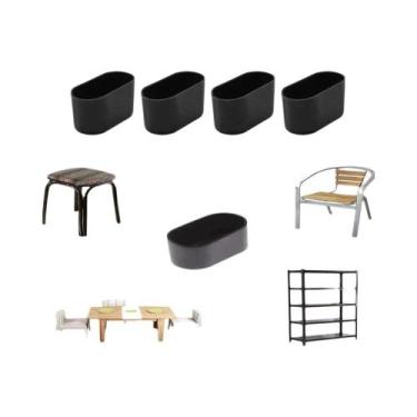 Imagem de Protetores De Pés De Cadeira Ovais Antiderrapantes 4-12 PCS Protetores