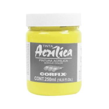 Imagem de Tinta Acrilica p/ Tela 250ml G1 048 Amarelo Limao Corfix