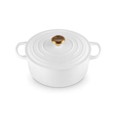 Imagem de PANELA REDONDA LE CREUSET SIGNATURE 26CM EM FERRO FUNDIDO ESMALTADO COM PEGADOR DOURADO...