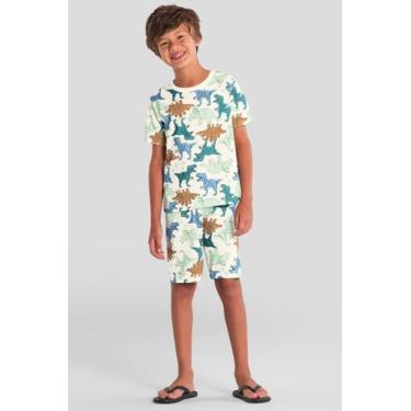 Imagem de Pijama infantil menino de dinossauro Brandili, Natural, 6