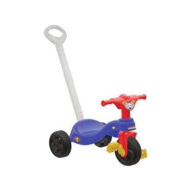 Imagem de Triciclo Infantil Fast com Empurrador- Pais e Filhos, Azul