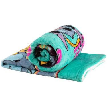 Imagem de Cobertor com Sherpa Stitch Disney 1,50x2,00 Jolitex, Verde, Solteiro