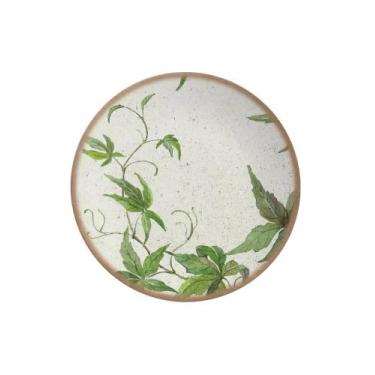 Imagem de Prato De Sobremesa 21cm Coup Tropical Leaves Cerâmica Alleanza