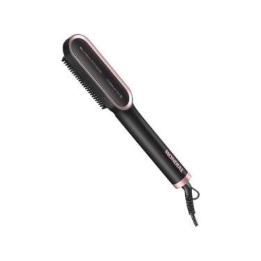 Imagem de Escova Alisadora Black Rose Mondial Preto e Rose EA-07, Preto e Rosé, 