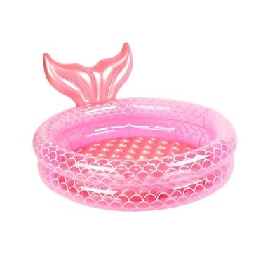 Imagem de Piscina Infantil Inflável Redonda Cauda Sereia Criança