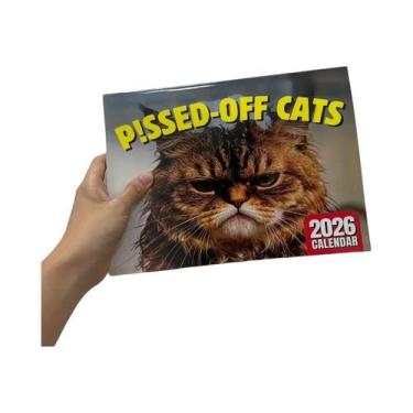 Imagem de Calendário De Parede Mensal 2026 Com Memes Engraçados De Gatos: Gato a