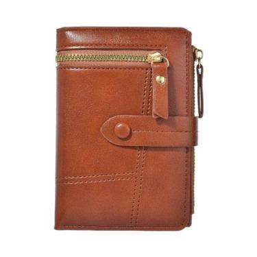 Imagem de Carteira Feminina De Alta Qualidade Em Couro PU, Curta, Dobrável, Vert