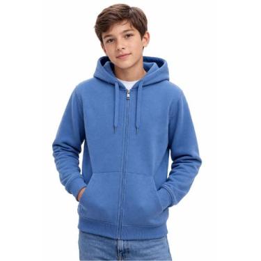 Imagem de Blusa De Moletom Jaqueta Zíper Capuz Masculina Juvenil Red Nose, Az cl