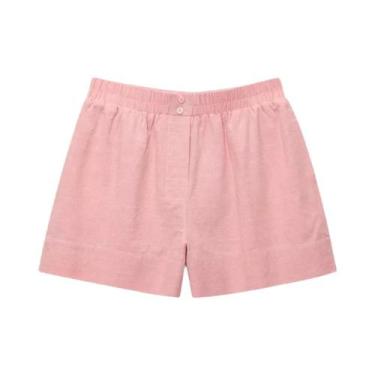 Imagem de Conjunto Feminino Casual Amarelo Manteiga Primavera Verão: Camisa E Sh