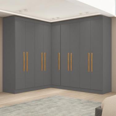 Imagem de Guarda-roupa Modulado de Canto com Puxadores Mdf Paris - Maxel