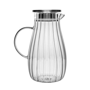 Imagem de Jarra Classic para Servir Bebidas em Vidro Borossilicato com Tampa Alta Resistência Térmica Transparente Wolff