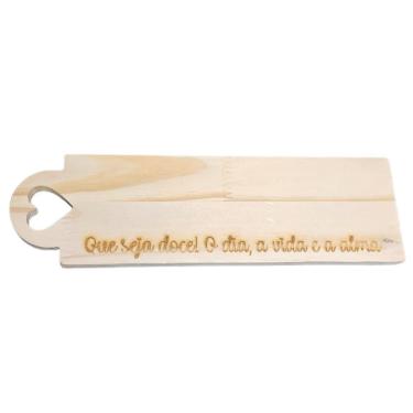 Imagem de Tábua Decorativa Tábua Retangular com Coração Vazado - Que Seja Doce para Cozinha com F...