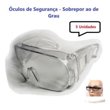 Imagem de Óculos de Proteção EPI Ferreira Mold Medical Cristal para Uso Médico e Saúde Lente Incolor Transparente Antirrisco