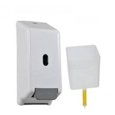 Imagem de Saboneteira Refil Abs 800ml Dispenser para Sabonete e Álcool Gel em Plástico ABS com Vi...