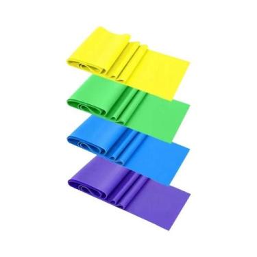 Imagem de Conjunto De 4 Faixas De Resistência Para Exercícios De Fitness, Yoga, 