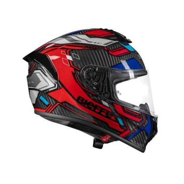 Imagem de Capacete Bieffe B-Carbon Connect, Preto com vermelho, 62