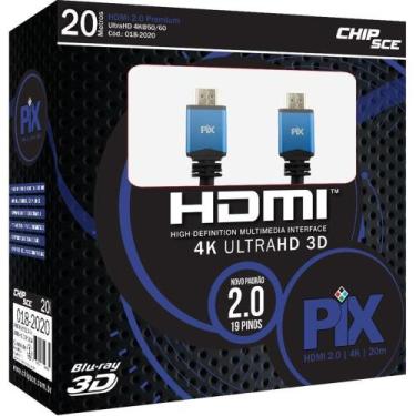 Imagem de Cabo HDMI PIX 20m 2.0 4K UltraHD 19 Pinos 018-2020