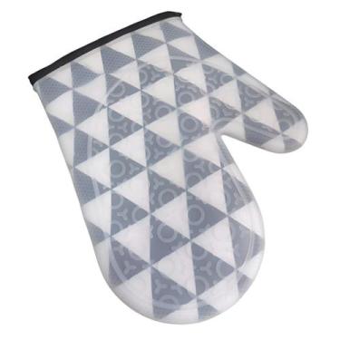 Imagem de Luvas Térmicas de Silicone Forradas - Proteção para Forno Cor:Azul - G